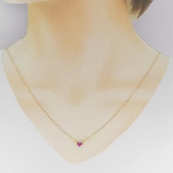 K18YG Dây chuyền trái tim ruby 0.26CT - Hàng hiệu Chính hãng 861705