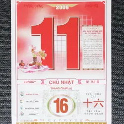 Tờ lịch rời Bloc xưa (Năm 2009)