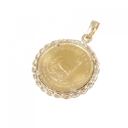 K18PG(枠) Đồng xu mặt dây chuyền - Hàng hiệu Authentic 864129