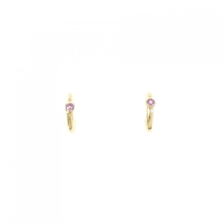 K18YG Garnet Bông tai - Hàng hiệu Chính hãng