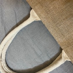 TÚI MUJI VẢI SỢI ĐAY TRẮNG THÔ 1080
