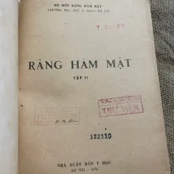 SÁCH Y - RĂNG , HÀM MẶT TẬP 2 - XB 1979, KHỔ LỚN, HƠN 200 TRANG 571828