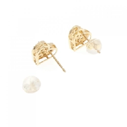 K18YG Pave Heart Diamond Earrings 0.40CT - Hàng hiệu Authentic 870510