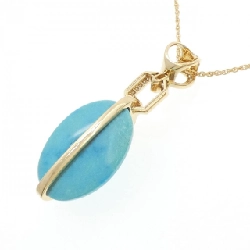 K18YG Mặt dây chuyền Turquoise 20.60CT - Hàng hiệu Chính hãng 858854