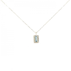 K18YG Blue Topaz Necklace 0.10CT - Hàng hiệu Authentic