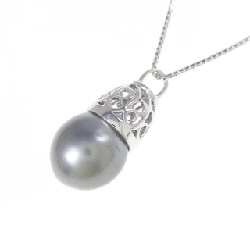 K18WG Ngọc trai đen dây chuyền 9.4mm - Hàng hiệu Chính hãng 861046