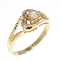 Nhẫn kim cương hình trái tim K18YG 0.10CT