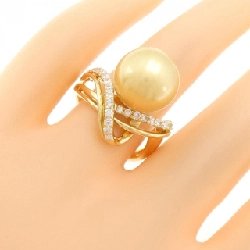 Nhẫn ngọc trai trắng K18YG 12.3mm - Hàng hiệu Authentic 849909