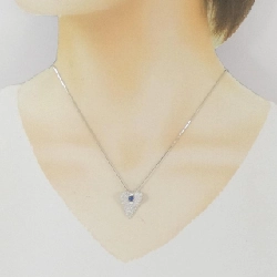 K18WG Pave Sapphire Necklace 0.21CT - Hàng hiệu Authentic 865147