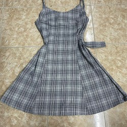Váy đầm tiểu thư caro freesize 83958