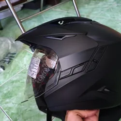 Nón bảo hiểm Mũ bảo hiểm Zeus 613B 3/4 – 2 kính, mái che rời, chính hãng 736595