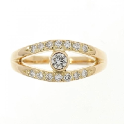 Nhẫn kim cương K18YG 0.10CT - Hàng hiệu Authentic 851741