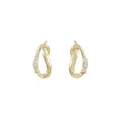 K18YG Bông tai kim cương 0.06CT - Hàng hiệu Chính hãng