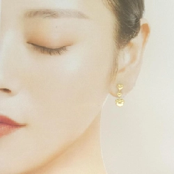 K18YG Bông tai hình trái tim - Hàng hiệu Chính hãng 868748