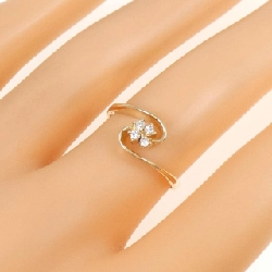 Nhẫn kim cương hoa K18YG 0.08CT 667555