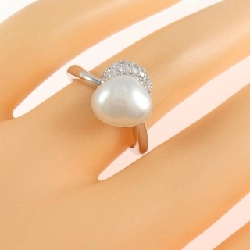 Nhẫn ngọc trai trắng K18WG 8mm - Hàng hiệu Authentic 854541