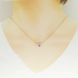 K18PG Dây chuyền hình trái tim Sapphire 0.59CT - Hàng hiệu Chính hãng 857416