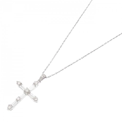 K18WG Dây chuyền kim cương chéo 0.98CT - Hàng hiệu Authentic 860746