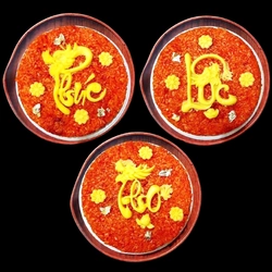 Bộ 3 khuôn silicon ép xôi, làm rau câu, làm bánh Phúc Lộc Thọ loại 13 cm - Mã số 1233 338679