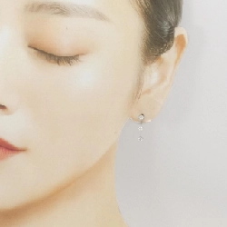 K14WG Bông tai kim cương ba viên 0.50CT - Hàng hiệu Chính hãng 864045