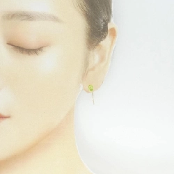 K18YG Peridot Bông tai một bên - Hàng hiệu Authentic 870960