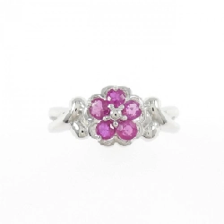 Nhẫn Ruby Hoa K18WG - Hàng hiệu Chính hãng 852624