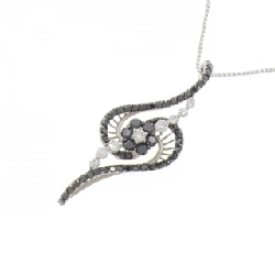 K18WG/K18BG Hoa Đá Kim Cương Dây Chuyền 1.10CT - Hàng hiệu Chính Hãng 856386