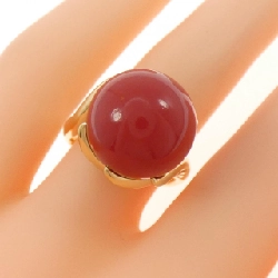 Nhẫn san hô K18YG 13.8mm 667450