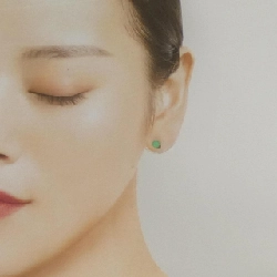 K18YG Chrysoprase Bông tai - Hàng hiệu Chính hãng 870342