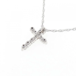 K14WG Dây chuyền kim cương chéo 0.15CT - Hàng hiệu Authentic 858244