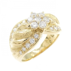 Nhẫn kim cương hoa K18YG 0.71CT - Hàng hiệu Authentic