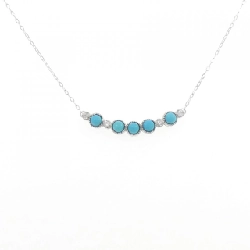 K18WG Mặt dây chuyền Turquoise - Hàng hiệu Chính hãng