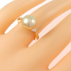 Nhẫn ngọc trai trắng K18YG 9.3mm - Hàng hiệu Authentic 850790