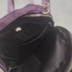 Túi dù tím nhiều ngăn, có thể làm thành balo mini mới  1022048