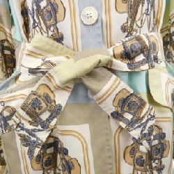 【Vintage】HERMES BRIDES DE GALA Twill Reine. Áo sơ mi 627685