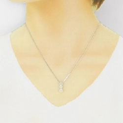 K18WG Ba viên kim cương dây chuyền 1.03CT - Hàng hiệu Authentic 862732