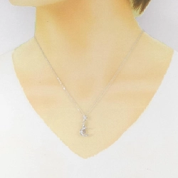 K18WG Mặt trăng × Ngôi sao Dây chuyền kim cương 0.20CT - Hàng hiệu Chính hãng 861114