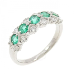 Nhẫn Emerald PT900 0.51CT - Hàng hiệu Chính hãng