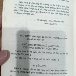 Tập sắc lệnh do chủ tịch Hồ Chí Minh ký về nhà nước và pháp luật  926290
