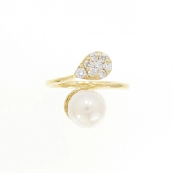 Nhẫn ngọc trai Akoya K18YG 7.3mm 672228