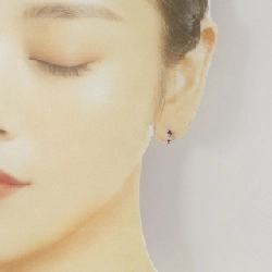 K18WG Bông tai Ruby - Hàng hiệu Chính hãng 870784