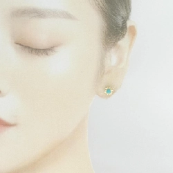 K18YG Bông tai Turquoise - Hàng hiệu Chính hãng 868641