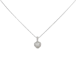 Dây chuyền kim cương PT950/PT850 0.328CT D IF hình trái tim - Hàng hiệu Authentic