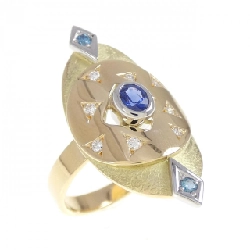 Nhẫn Sapphire K18YG/PT900 0.23CT