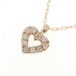 K18PG Dây chuyền trái tim kim cương 0.10CT - Hàng hiệu Chính hãng 860258