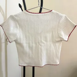 Áo len croptop nữ cổ chữ V (new còn tag) 791305