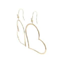 K18YG Bông tai hình trái tim - Hàng hiệu Chính hãng 870538