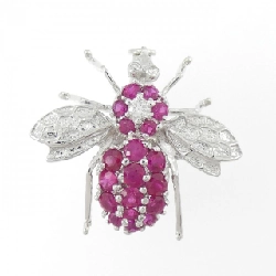 K18WG Ruby Brooch 1.00CT - Hàng hiệu Chính hãng 872209