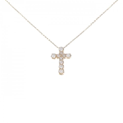 K18PG/K18YG Dây chuyền kim cương chéo 0.51CT - Hàng hiệu Chính hãng