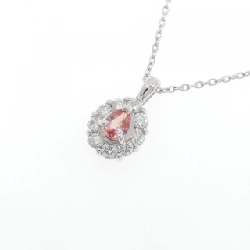K18WG Sapphire Padparadscha Necklace 0.144CT - Hàng hiệu Authentic 857590